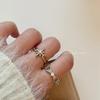Korean Style Gold Zircon Butterfly Star Moon Adjustable Ring for Women - Exquisite High-End Design