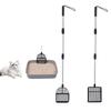 Adjustment 3 Section Stainless Steel Cats Litter Scoops Waste Shovel With Extendable Handle For Multiple Cleaning Task