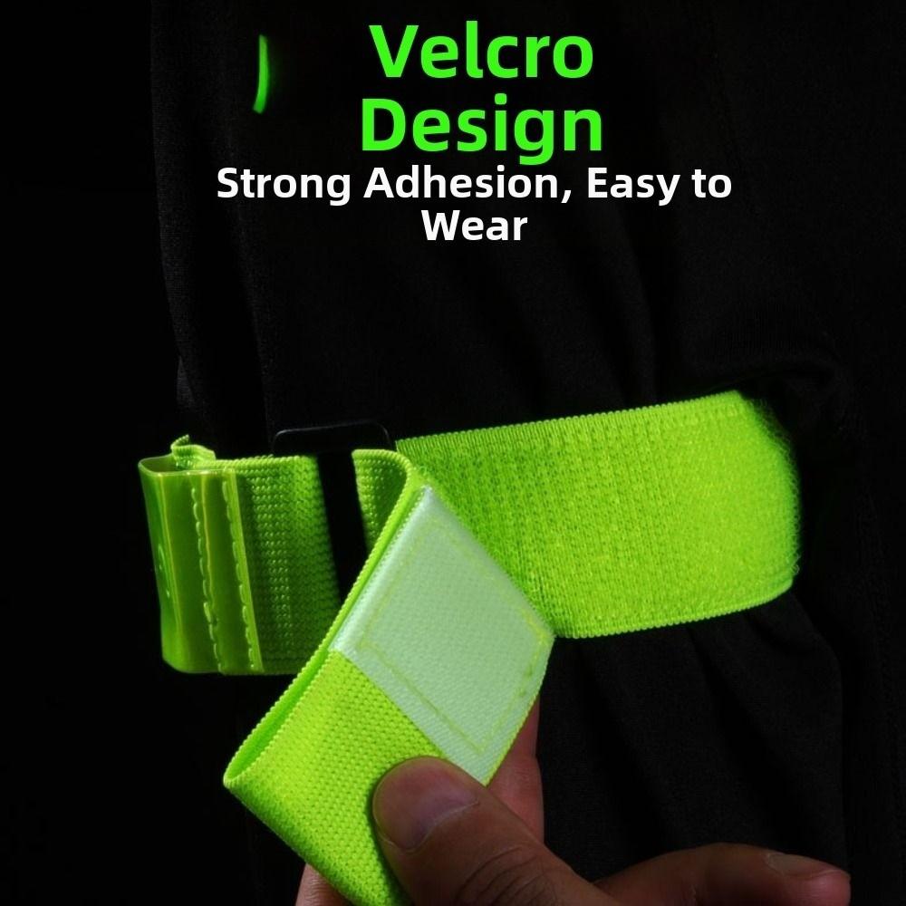 2Pcs Waterproof LED Light Armband 3 Modes Warning Wristband  Cycling Activities