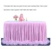 Table Skirt Tulle Gold-Rimmed Plain Tables Cover High-End Home Decor Christmas Halloween Wedding Party Celebrations