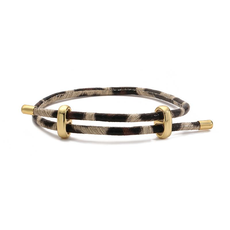 Mode Hip-hop Plusieurs Couleurs Motif Serpent Imprimés Léopard Bracelets Tissés pour Femmes Personnalisé DIY Bracelet Perles Bijoux