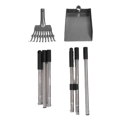 Kycklingbajs Rake Skopa Kit 2 i 1 Ergonomisk Design Justerbart Handtag Multifunktionell Strö Siktande Skyffel Rake Kit