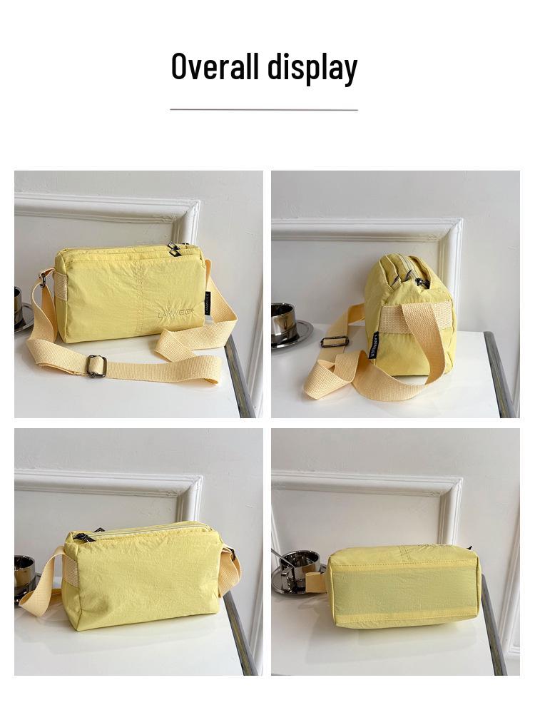 Women's Lightweight Solid Color Square Crossbody Bag - Casual Fashion, Large Capacity for Travel and Commuting