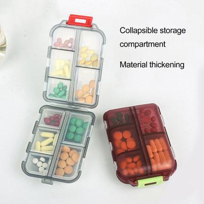 Portapillole Organizer Portatile con 10 Scomparti Antipolvere Dimensioni Compatte Contenitore Trasparente Portapillole Leggero