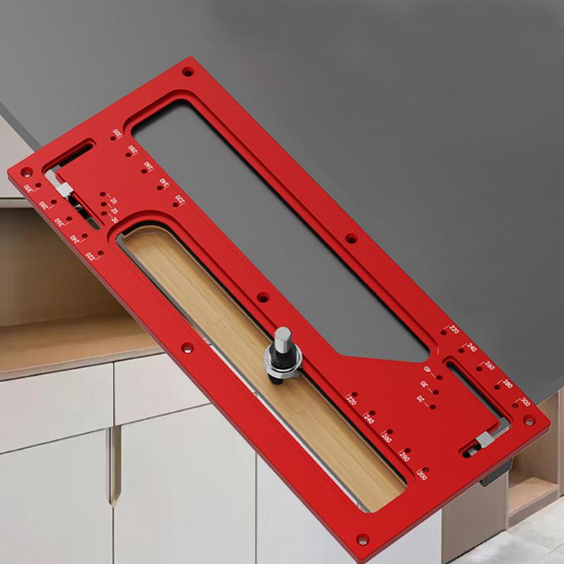 Cabinet Hardware Template Aluminum Alloy Cabinet Template Tool Hole Drilling Mold Sturdy Mounting Mold Edge Banding Tools for