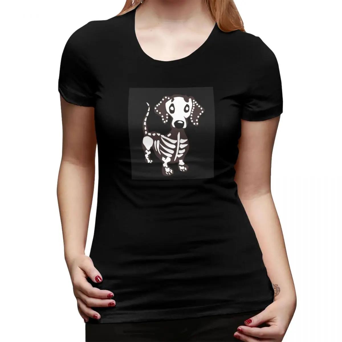 

Dachshund Dog Halloween 60x90 TShirt for Women ONeck Streetwear T Shirts Womens Short Sleeve Summer Clothes Tops 4XL