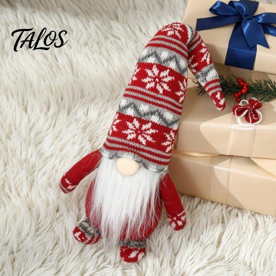 Gift Boxed Holiday Decoration Christmas Gnome Decoration, Plush Tomte Swedish Figurine, Soft Scandinavian Coffee Shop Display Ornaments Dwarf Doll for