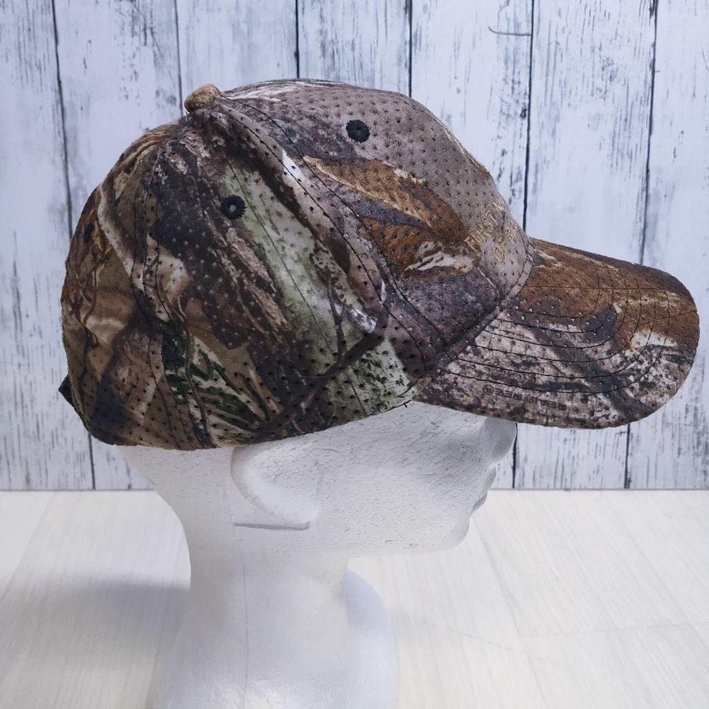[USED] Realtree Camo 6-Panel Cap In Brown Earth Tones with Embroidered Logo