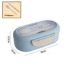 Portable Wheat Straw Bento Box: Insulated, Multi-Compartment, Japanese-Style, Microwave Safe for Office Workers & Students