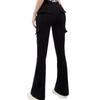 Women Wide Leg High Stretch Leggings Naked Feeling Compression Fitness Workwear with Pockets Pant