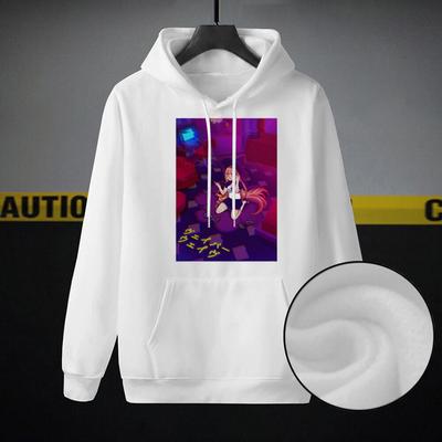 Warm Cotton Fleece Hoodie with Pocket for Men Mens Retro Style Korea Silhouette Hooded Fleece