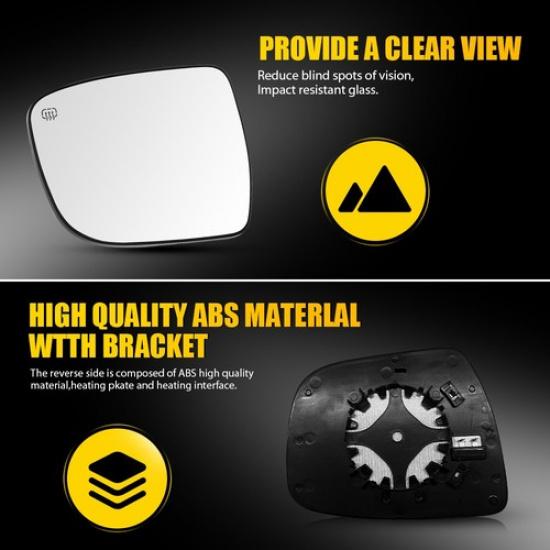 Driver Side Mirror Glass For 2014- Nissan Rogue 963664BA1A NI1324120 New EOA