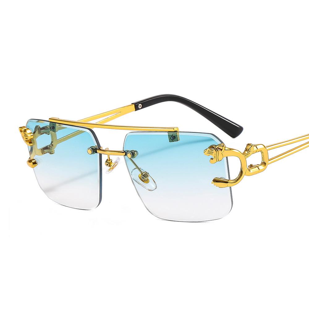 

Retro Square Sunglasses Men Women Luxury Brand Designer Gold Lion Decoration Female Sun Glasses Travelling Eyewear Uv400 Gold