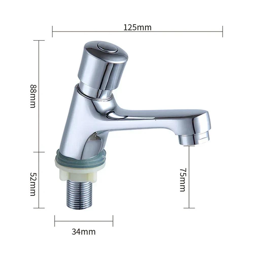 Flush Valve Time Delay Faucet Delay 4-6 Seconds Female Thread G1/2 Time Delay Faucet Time Delay Function Bathroom
