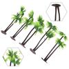 5Pcs Plastic Coconut Palm Trees for Miniature Garden Design Terrarium Assembly Fairy Garden Scenes Dollhouse Outdoor Decor
