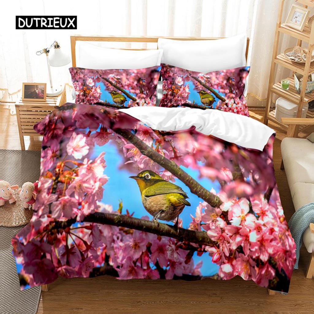 Natural Landscape Duvet Cover Set Blue Sky Lawn Flower Double Queen King Size 2/3Pcs Polyester Quilt Cover for Kids Teens Adults