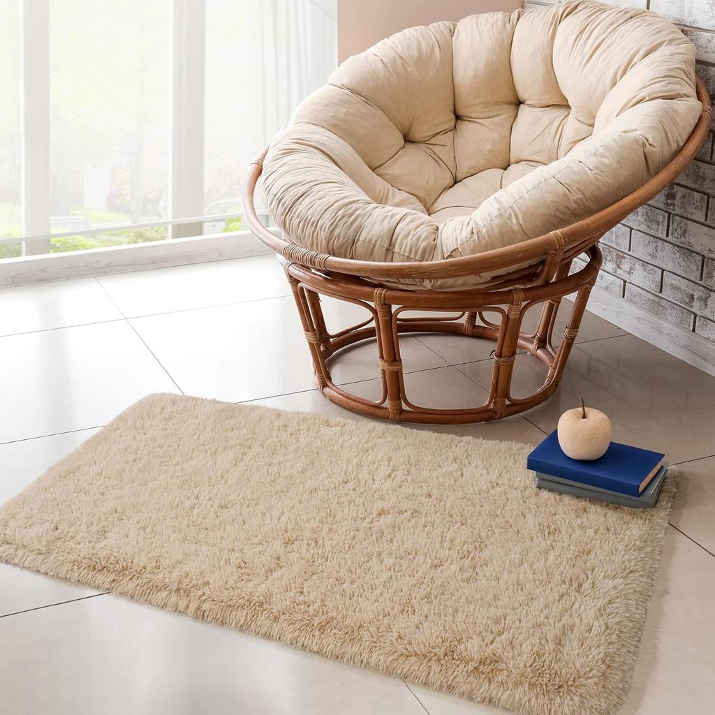 Modern Plush Long Carpet, Soft Bedroom Bedside Rug, Easy to Care for, Living Room Sofa Cushion, Home Decoration