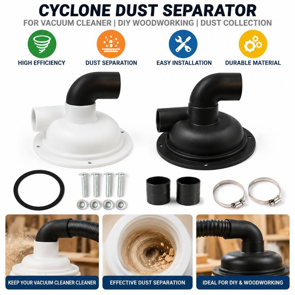 Dust Extraction Cyclones Separator Cover Reusable Cyclone Dust Filter Vacuum Attachment