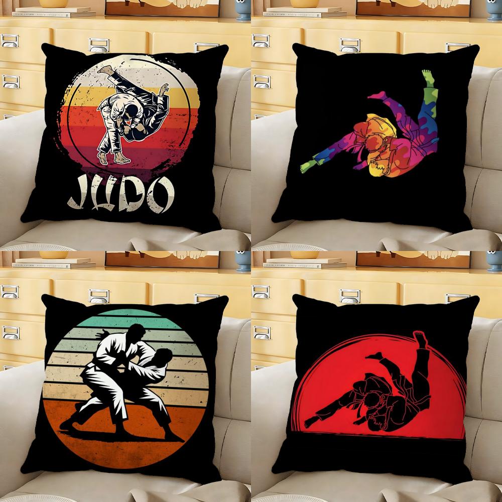 Sports Judo Martial Arts Cushion Cover Soft Durable Reversible Pillow Cover Home Car MultiScene Daily Comfort Pillowcase