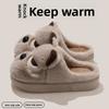 Cartoon Angry Dog Cotton Dragging Home Cotton Slippers Women's Plush Cotton Slippers Men's Warm Shoes Baotou Dragging Women