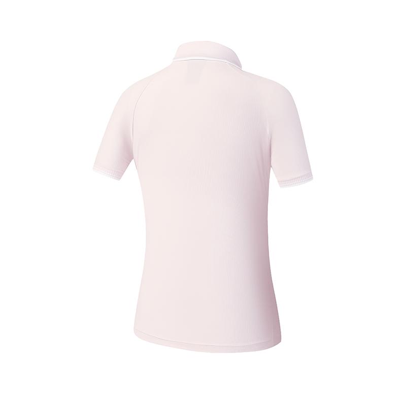 Fila Tennis Fashion Minimalist Classic Versatile Casual Sports Comfortable Short Sleeve Knitted Polo Shirt Women tops Dusty-Pink A11W613109FPK