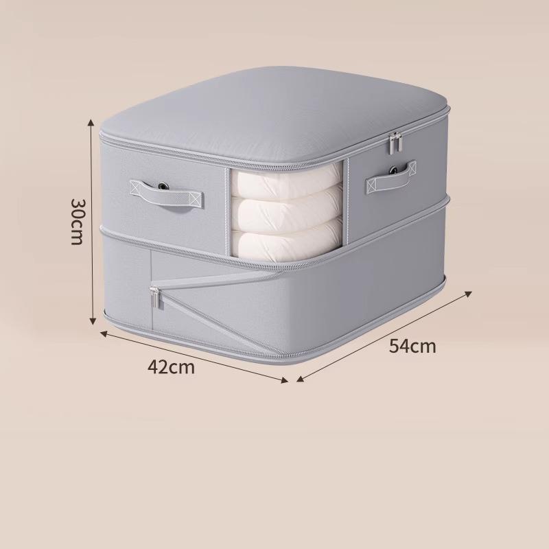 

Viewing Window Stackable Fabric Storage Box with Lid and Handle Space Saving Wardrobe Organizer Box Perfect for Bed Bottom Wardrobe or Shelf Storage
