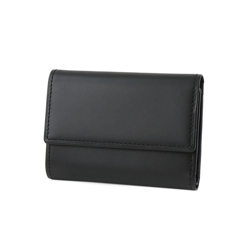 

[Ergopok] mini wallet genuine leather men s black HG-06-SLG BK