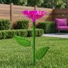 Bee Bath Outdoor Bee Water Feeder Garden Stake Flower Design Bee Butterfly Water Dispenser Iron Garden Decoration Farm