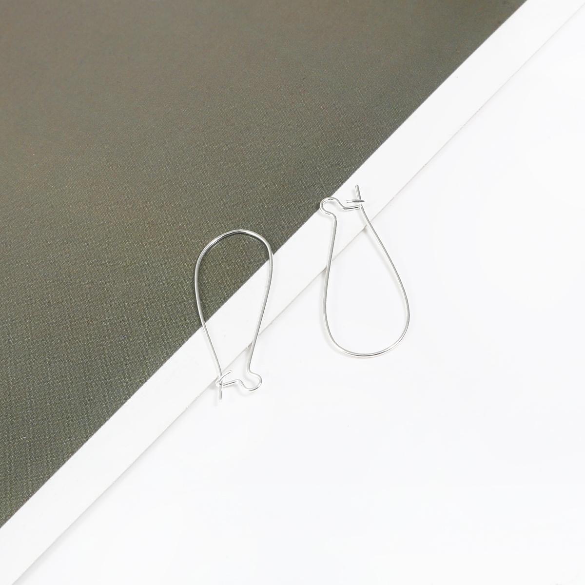 

100 шт. Крупногабаритные позолоченные подвески для сережек, крючки для ушей, фурнитура для аксессуаров своими руками 16x38mm