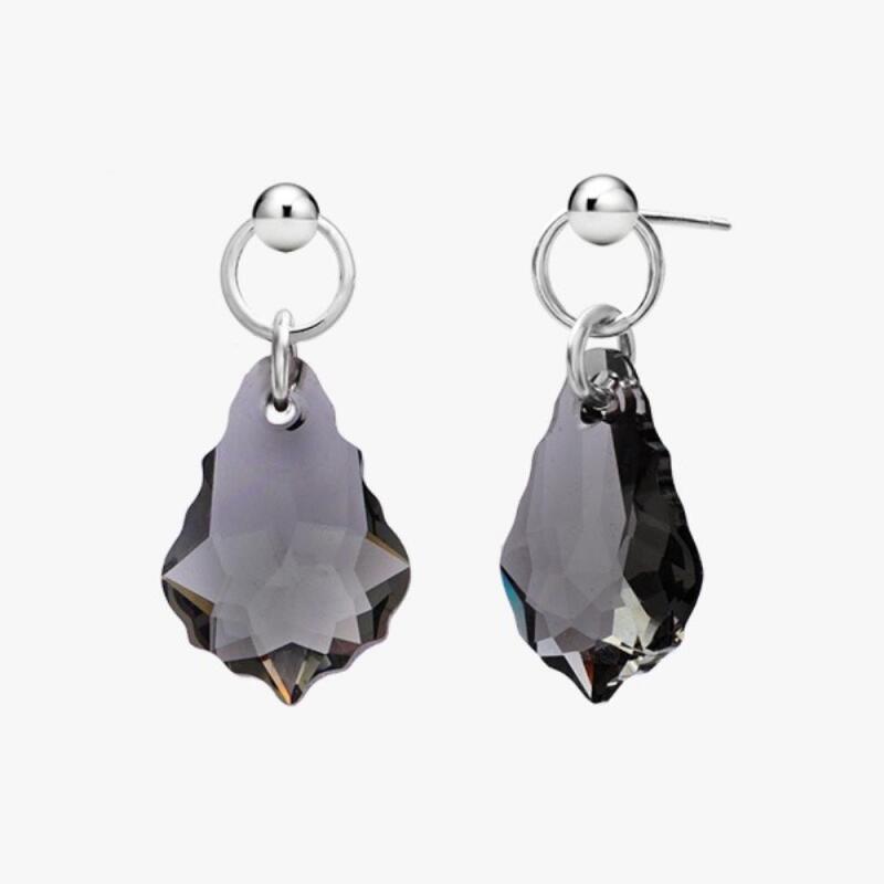 

Tabedi Black Diamond Crystal 925 Silver Women s Earrings ONECOLOR