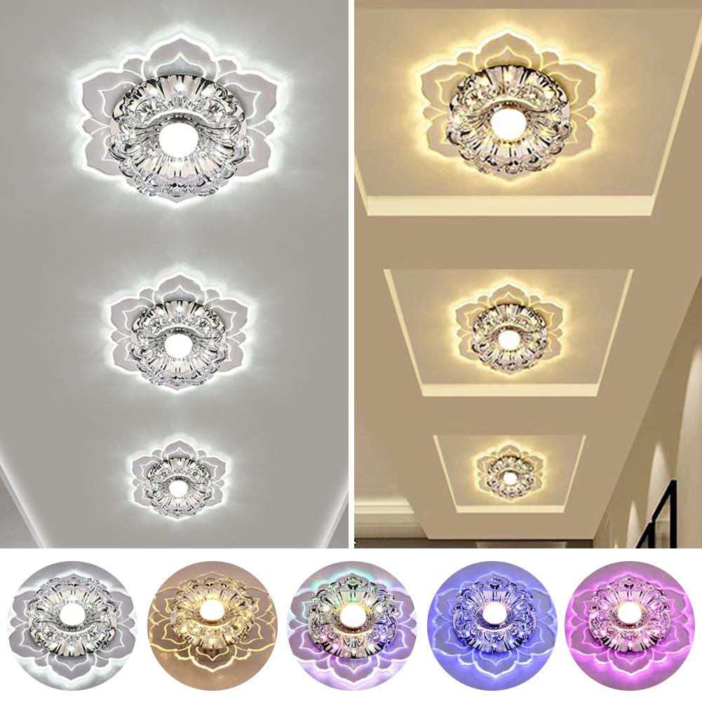 Crystal LED Ceiling Light Modern Ceiling Light Flower Shape LED Recessed Light Decorative Accent Lamp for Gallery Exhibition