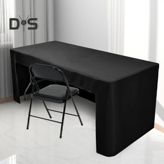 Spannbettlaken, Polyester, offene Rückseite, einfarbig, waschbar, Tischdecke für Meetings, Partys, Hochzeiten, Bankette, Geburtstagsdekoration