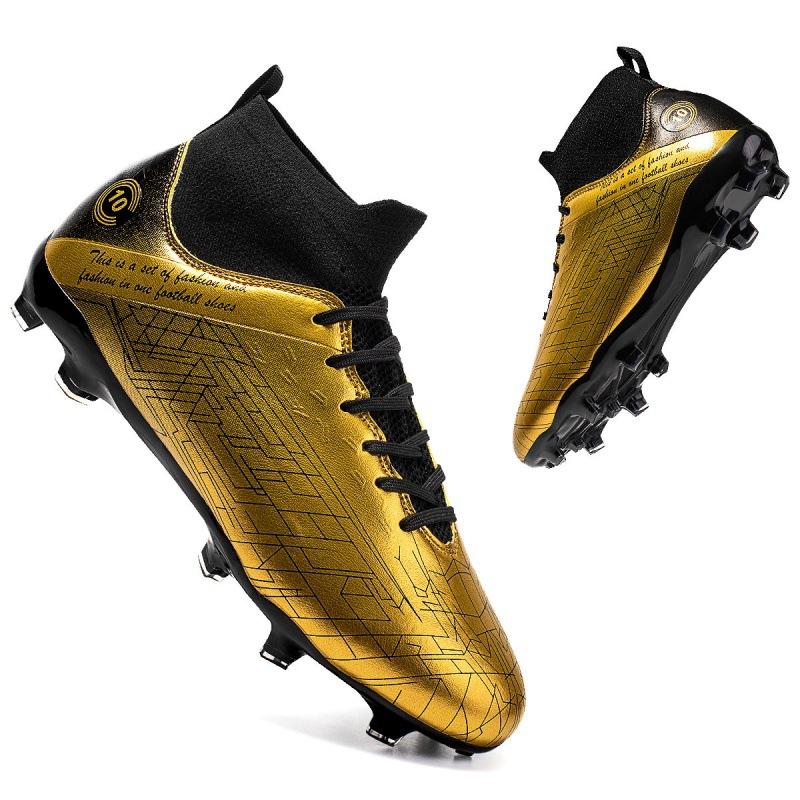High-top football shoes new 2024 student professional training long spikes youth broken nails Champions League football shoes