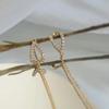 New Fashion Drop Ear Line Long Gold Silver Color Hanging Earrings for Women Crystal Tassel Earring Ear Accessories Jewelry Gifts