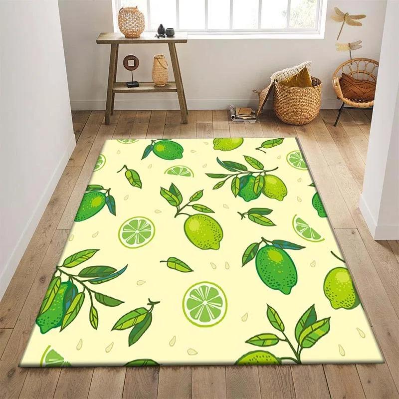 Fruit Lemon Print Floor Mats Door Decoration Home Living Room Floor Mats