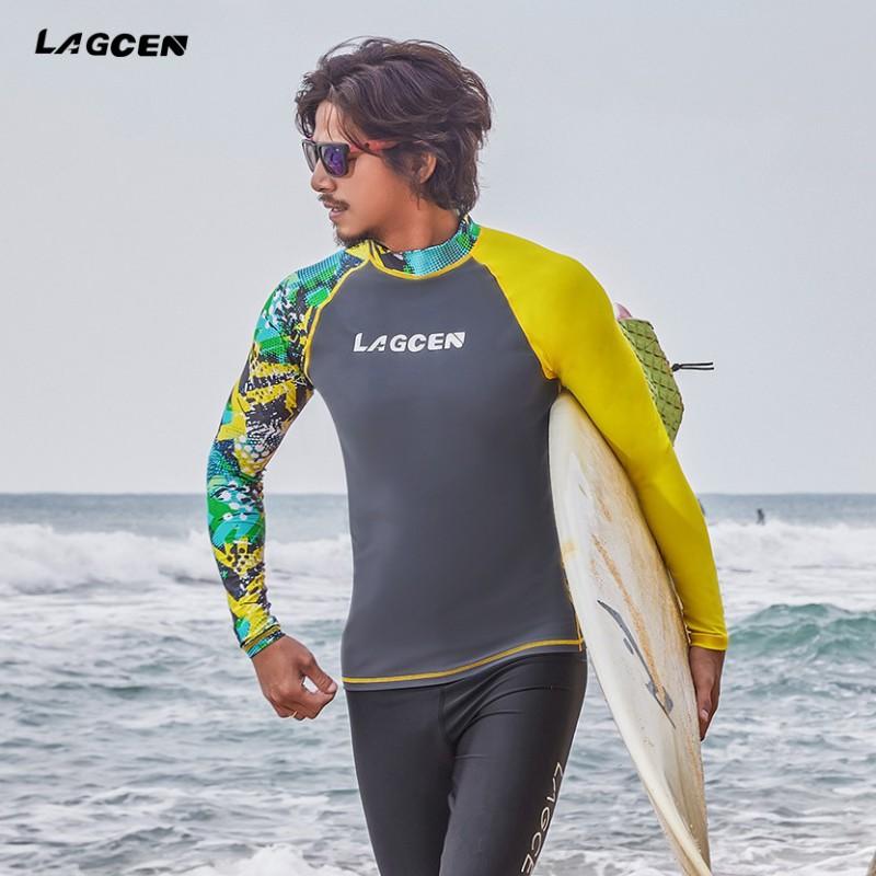 Mens Quick-Dry UV Protection Rash Guard Swimwear Diving Surfing Snorkeling Water Sports Performance Gear