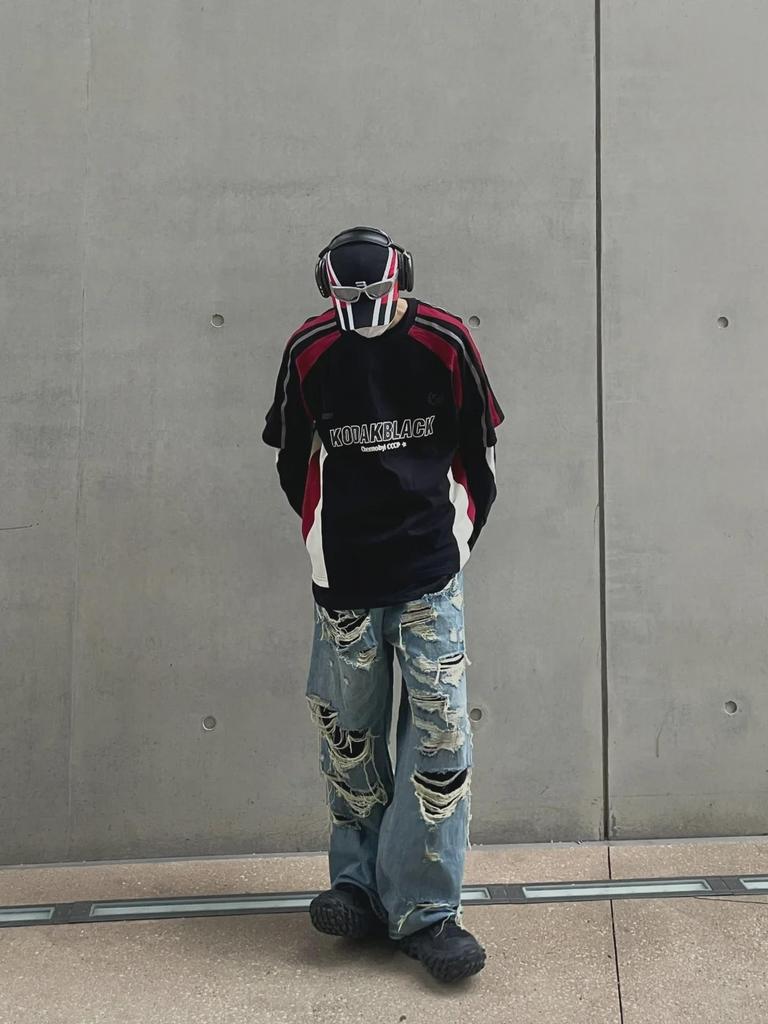 American Retro Black & Red Racing Suit Short-Sleeve T-Shirt - Trendy Motorcycle Style