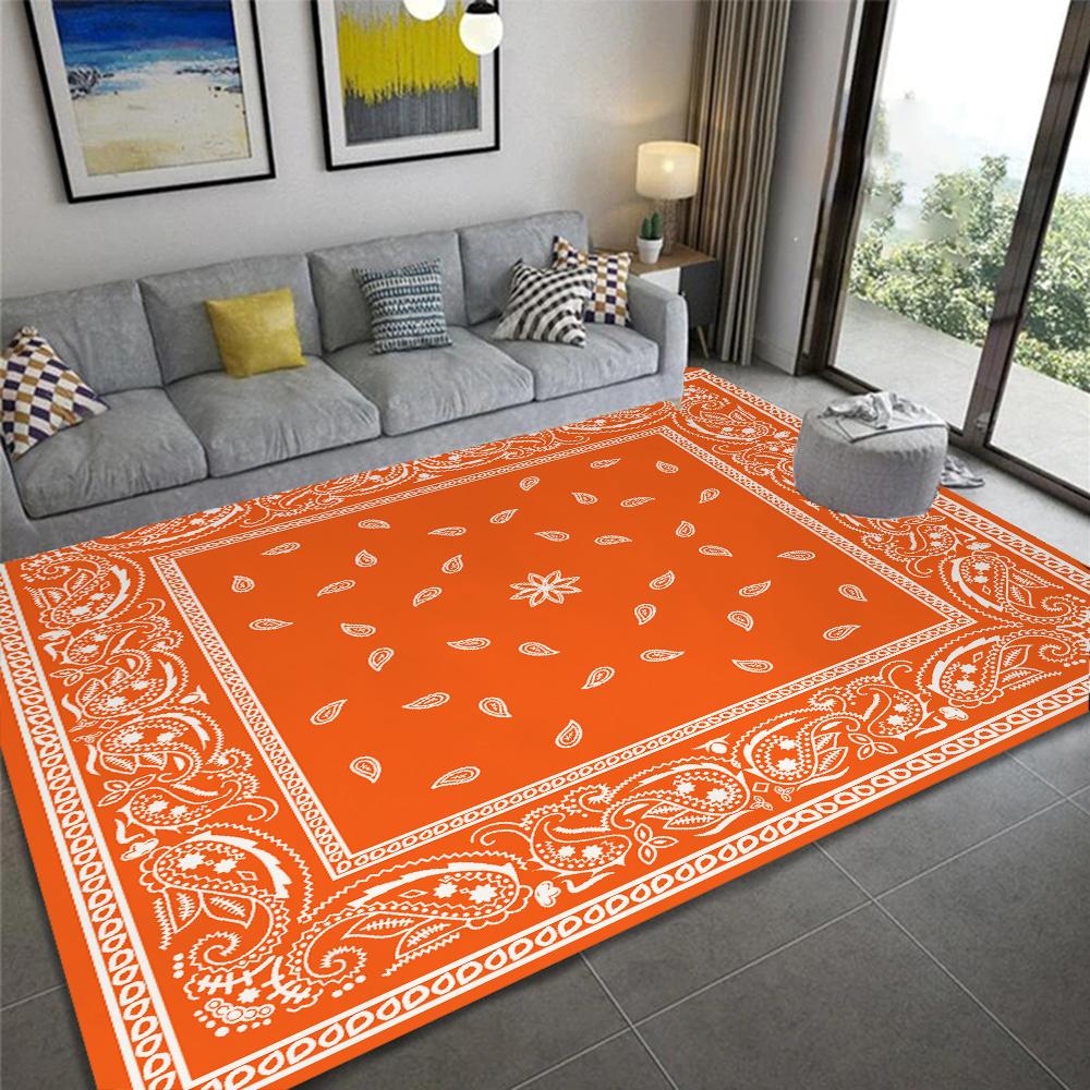 Paisley raksta bandanas laukuma paklājs, neslīdošs