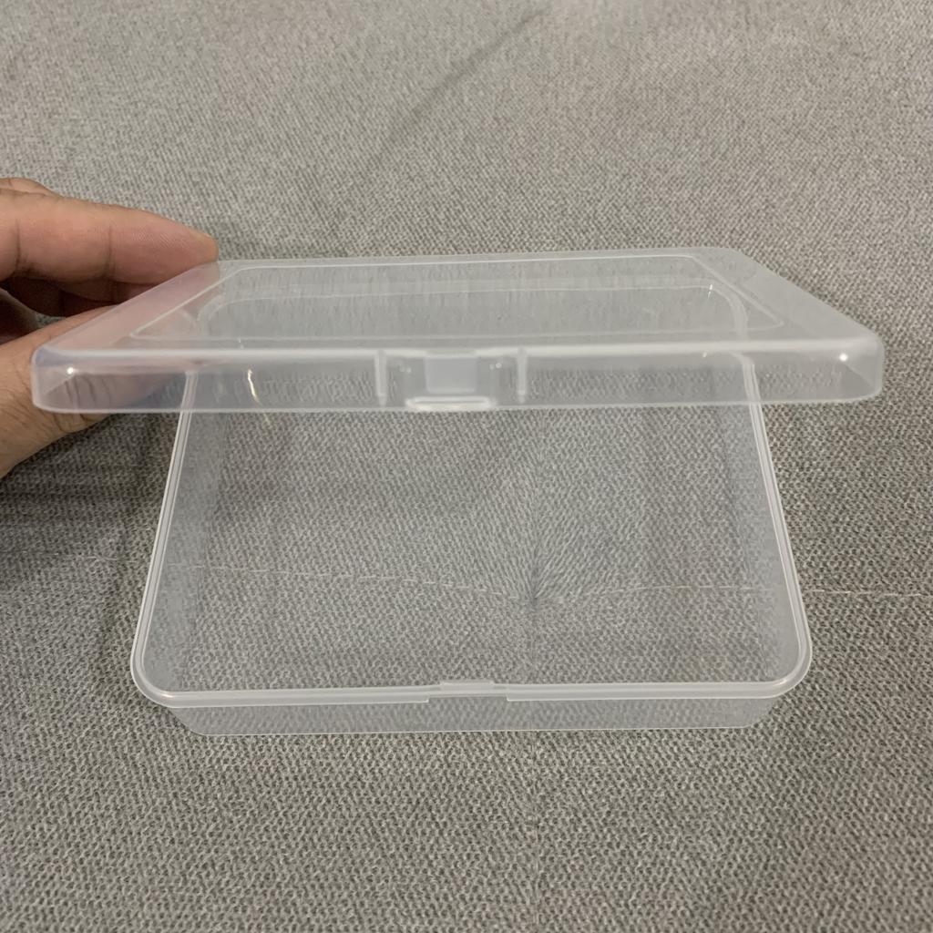 1pc Mini Plastic Box Rectangular Translucent Packing Box Dustproof Solid Strong fake nail box Jewelry Storage box Case Container