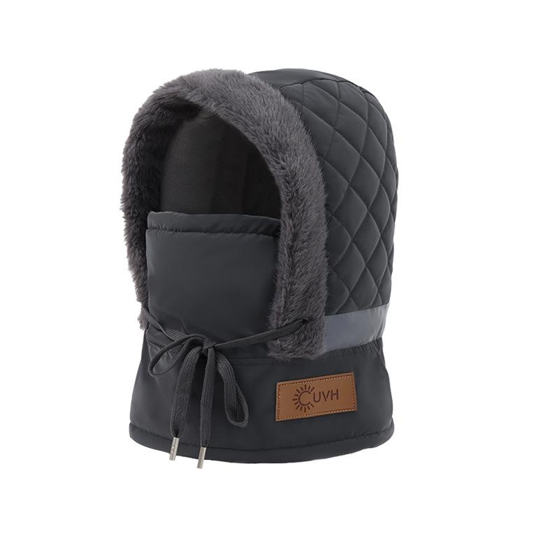 Winter velvet warm ear protection men and women outdoor riding skiing cold hat mask scarf integrated hat