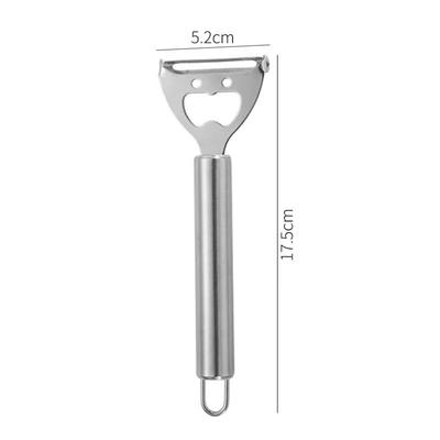 ZISIZ Visage Souriant 2-en-1 Éplucheur & Ouvre-bouteille en Acier Inoxydable