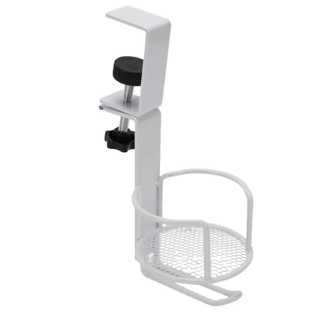 Desk Cup Holder Headphone Hanger Metal 2 in 1 Table Cup Holder Under Desk Headphone Bag Hook for