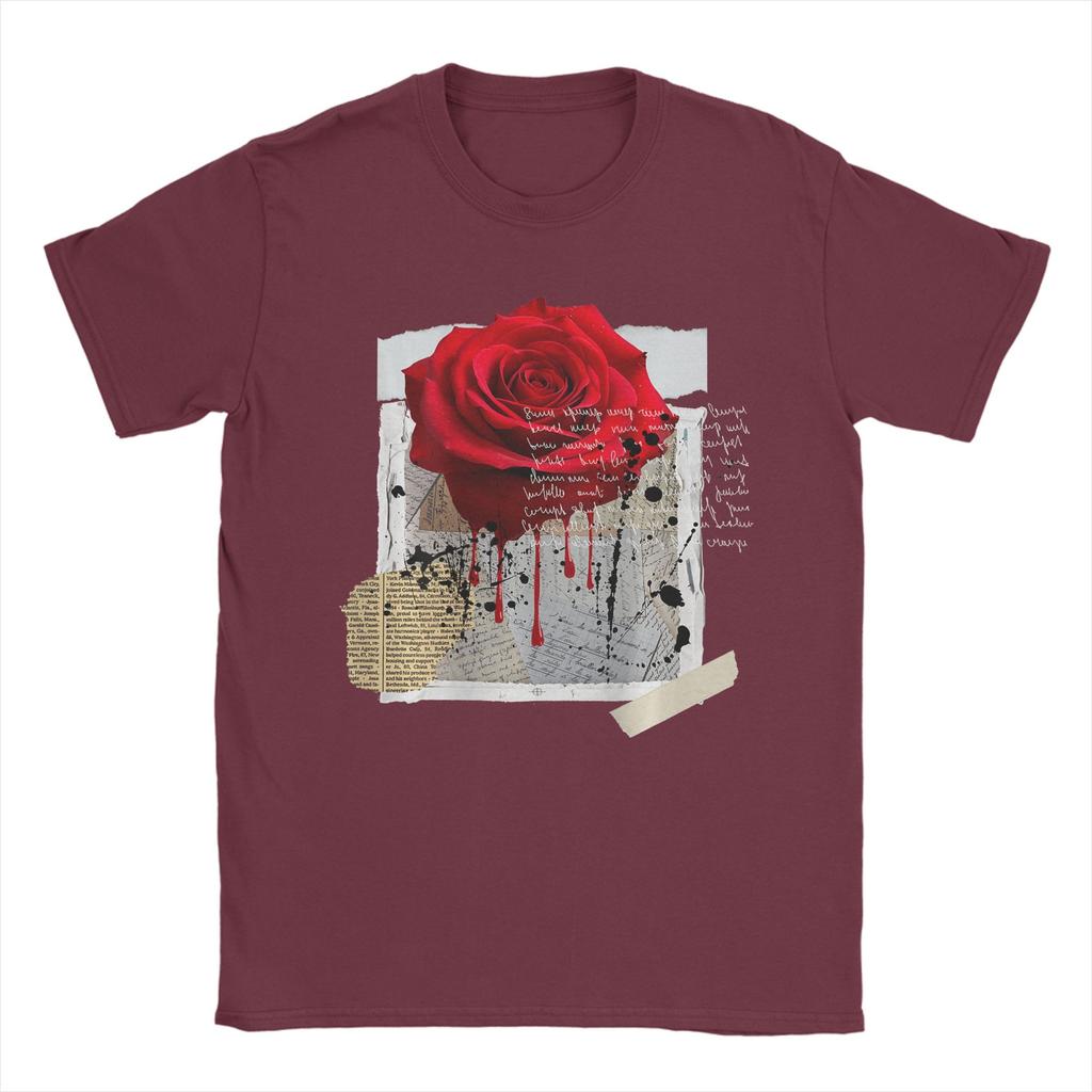 Oversized T Shirt Summer Streetwear Graphic Dark Floral Urban Aesthetic ON Back Fashion TShirts Short Sleeve Clothing