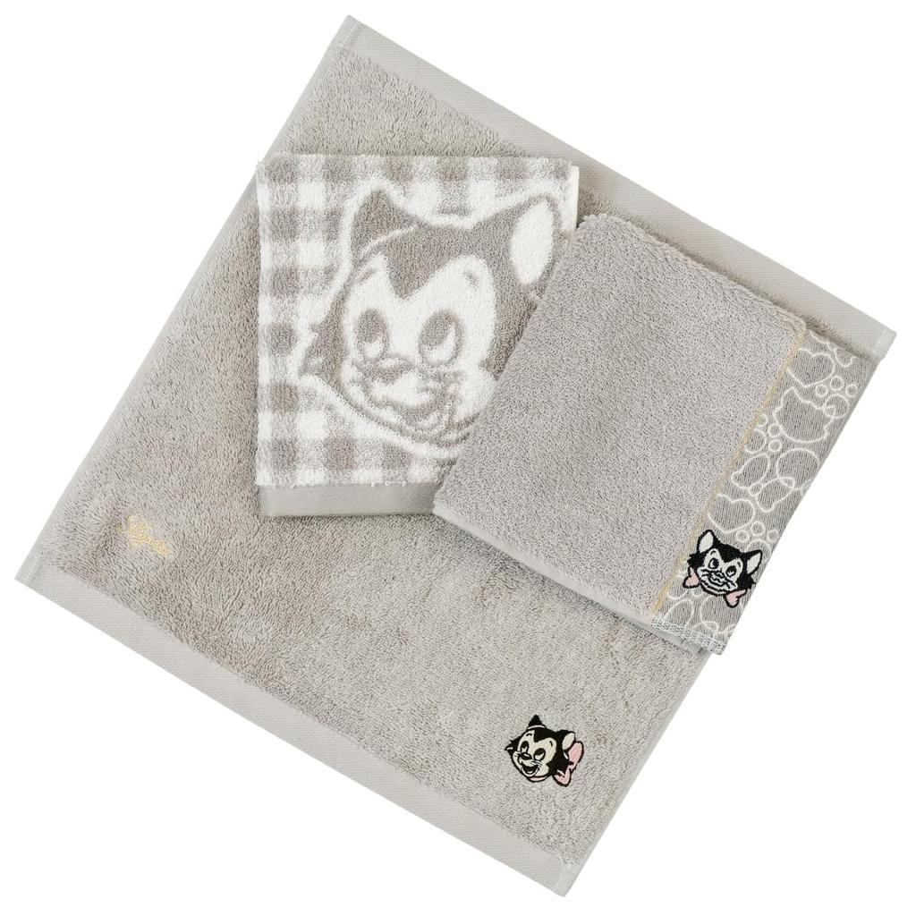 Towel Laboratory Figaro Hand Japan Technology [Disney Character] #023 Towels, 3-Piece Set, Fluffy, Fast-Absorbent, 100% Cotton, Low-Pilling, Gift,