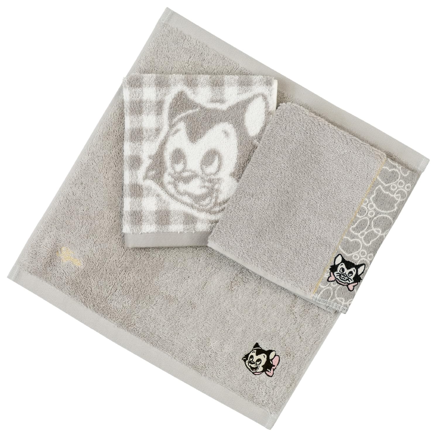 

Towel Laboratory Figaro Hand Japan Technology [Disney Character] #023 Towels, 3-Piece Set, Fluffy, Fast-Absorbent, 100% Cotton, Low-Pilling, Gift,