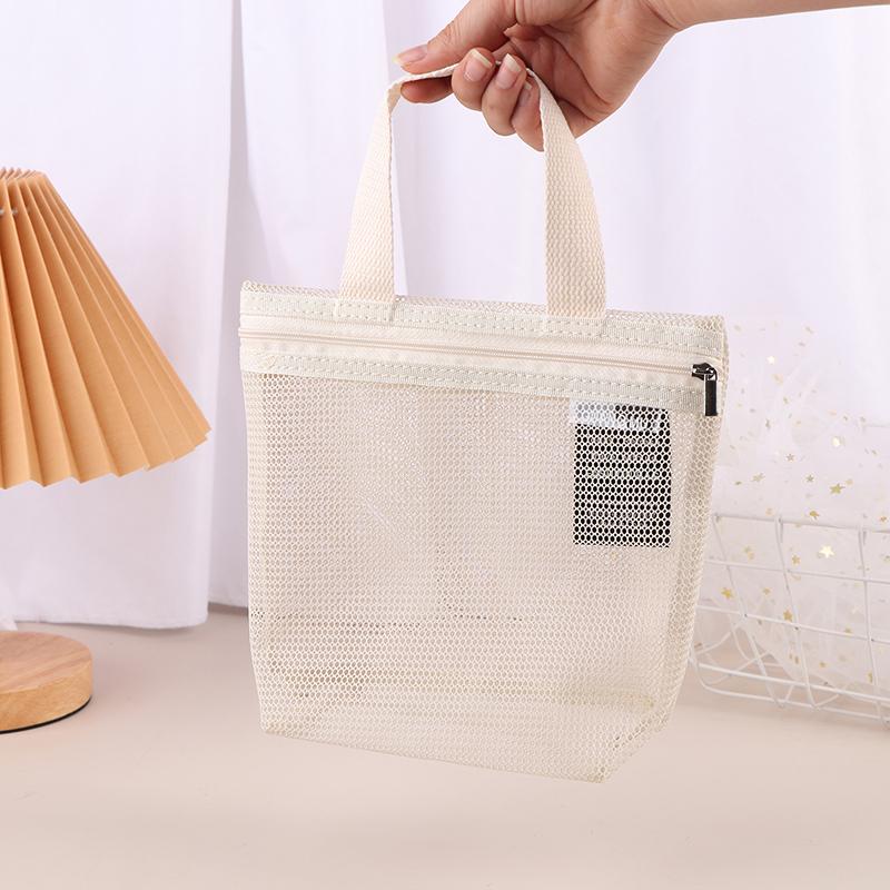 Mesh Makeup Toiletry Storage Bags Handbags Portable Travel Washing Body Shower Tools Organizer Hanging Cosmetic Organizer Pouch