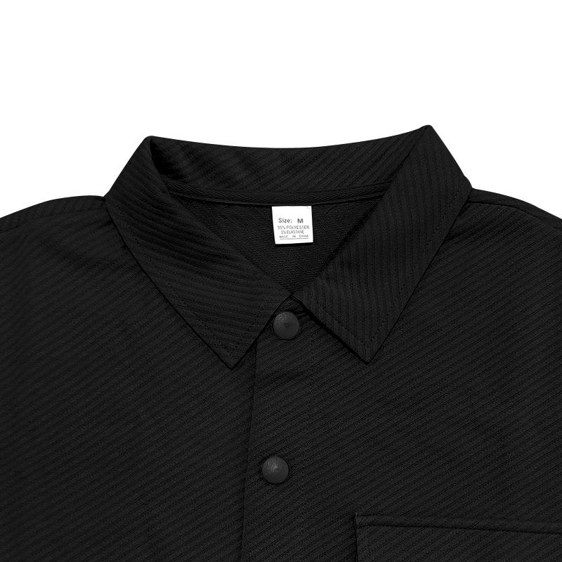 Herren Unifarbene Lässige Jacke mit Langen Ärmeln und Revers - Herbst/Winter Kollektion