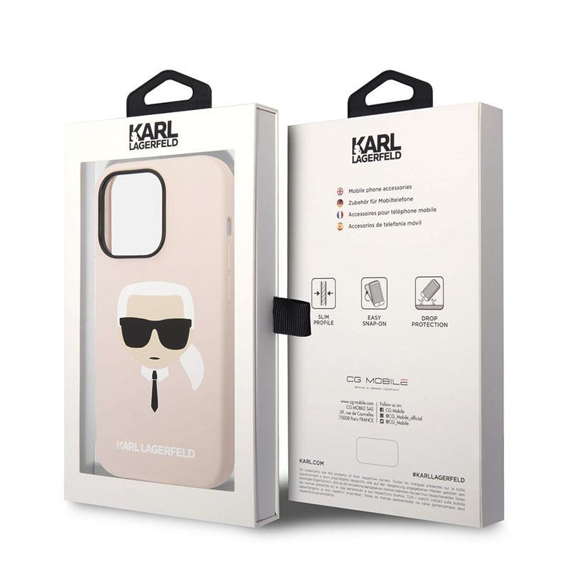 Karl Lagerfeld Silicone Ikonik Karl`s Head Magsafe - Etui Iphone 14 Pro (Różowy)