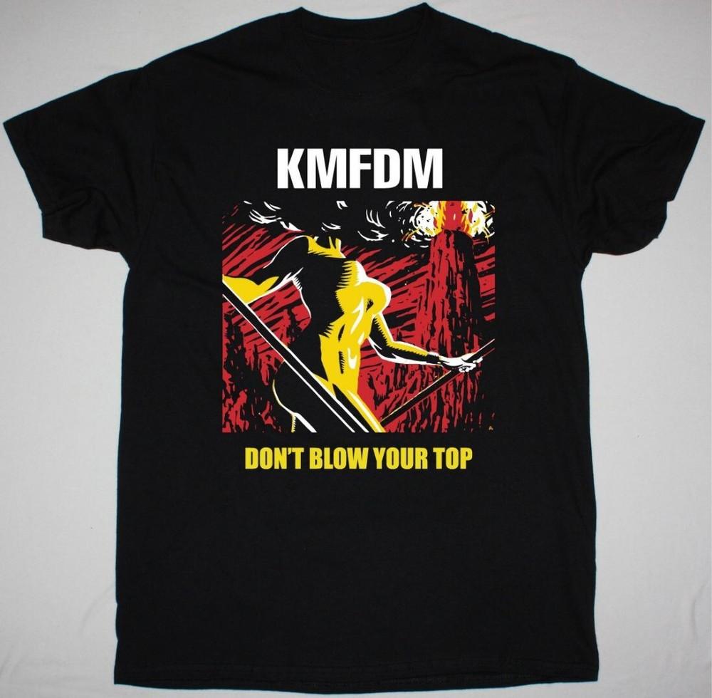 Vtg KMFDM DON T BLOW YOUR TOP Cotton Black All Size Unisex Shirt SE110 Unisex T-Shirt L