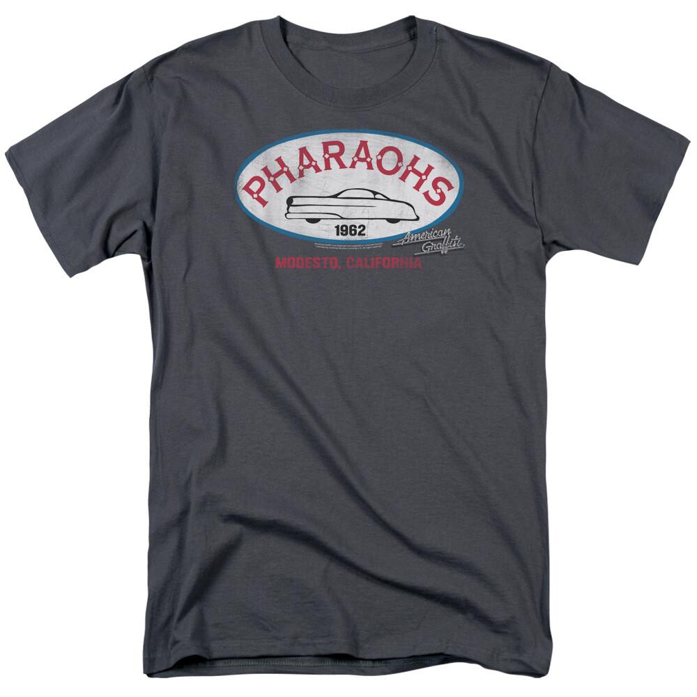 American Graffiti Pharaohs T Shirt Mens Licensed Classic Movie Tee Charcoal XL